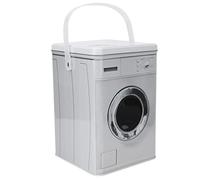 Contenedor de Detergente en Polvo, Diseño Lindo de Lavadora Portátil Contenedor de Polvo para Lavandería Caja de Almacenamiento de Detergente en Polvo con Asa para Calcetines y