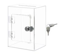 Contenedor de dinero de acrílico transparente, cuadrado, para guardar monedas, para presupuestar y ahorrar.