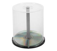 Contenedor de DVD para tartas, cubo de almacenamiento de DVD vacío | Soporte de almacenamiento compacto transparente para DVD, capacidad para hasta 100 discos para software, copias de seguridad de