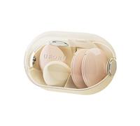 Contenedor de esponja de maquillaje - Caja de almacenamiento de cosméticos montada en la pared | Estuche y organizador de secado de esponja, vitrina con orificio de drenaje, soporte para huevos de hoj