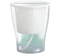 Contenedor de flores de riego automático, maceta de plástico transparente con diseño de absorción automática, maceta de riego automático para colgar y escritorio para jardinería interior (1)