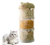 Contenedor de golosinas para perros, dispensador de alimentos apilable para perros, organizador de alimenticio, tarro de galletas decorativo portátil para harina, granos, arroz, granos, cocina