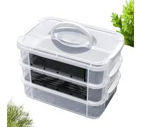 Contenedor de granja de de harina, tamiz de larvas, lavabo ventilado individual para crecimiento de colonias, bandeja de crianza con alta visibilidad, equipo de criatura, de cultivo para