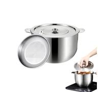 Contenedor de grasa de cocina | Contenedor de grasa de 2 L de acero inoxidable para aceite | Filtro integrado para grasa de freír | para hornear Asado Preparación Comidas Acción de Gracia Vacaciones