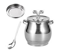 Contenedor de grasa de tocino de acero inoxidable | Grease Storage Can With Strainer And Spátula, Ideal Fat Catcher para cocinar, freír, preparación de comidas; Perfecto para la cocina, despensa