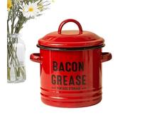 Contenedor De Grasa De Tocino - - De Cocina Grande | Juego De Raspador Y Colador: Frasco Duradero Para Aceites Filtrados Reutilizables, Ideal Para Hornear, Preparar Comidas, Cocinar En Dí