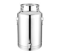 Contenedor de grasa para cocina, 5L/9L/14L, hermético, de acero inoxidable, con tapa, tambor de para senderismo, para leche, vino, cerveza, harina, cereales, frijoles, té, despensa, encimera