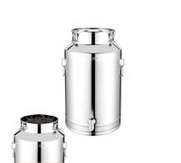 Contenedor de grasa para cocina, tapa hermética de acero inoxidable de 5L/9L/14L, herramientas de cocina con tapa, tambor de para exteriores, para cubo de leche, vino, cerveza, harina, café
