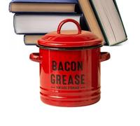 Contenedor de grasa | Tarro de gran capacidad reutilizable - Contenedor de grasa de tocino con colador | para preparación de comidas, freír, hornear, , vacaciones, camping, Acción de Gracias