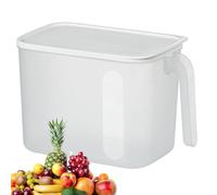 Contenedor de Hielo para congelador Organizador portátil de refrigerador, diseño de Mango Integrado, Transparente apilable para Elementos Esenciales fríos, recipientes de Almacenamiento para