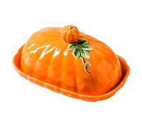 Contenedor de mantequilla, bandeja de cerámica de calabaza bonita, platos de Halloween para cocina