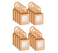 Contenedor de papel versátil para colgar, portátil, caja de embalaje de papel/caramelos/galletas con ventana, cajas de recuerdos de fiesta festiva