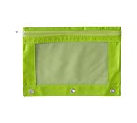 Contenedor de papelería, bolsa de almacenamiento con cremalleras, organizador de herramientas de maquillaje, solución de almacenamiento de documentos, suministros para estudiantes, Green, Talla única