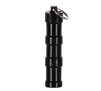 Contenedor de pastillas de viaje, organizador de pastillas portátil | Pastillero para exteriores de aleación de aluminio sellado - Pastillero con llavero de diseño pequeño para la escuela, el área de