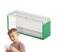 Contenedor de peces acrílico - Caja transparente de 25 cm con caspa, aislamiento acuático Breeder Case | Cajas de pescado para cangrejos, caracoles, arañas, acuario, observación en el hogar, estudio