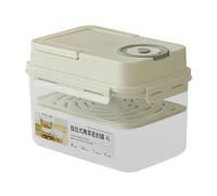 Contenedor de pepinillos de 4 litros, de decapado tipo prensa con placa de drenaje, tarro de fermentación de almacenamiento de alimentos, para refrigerador, despensa, cocina, , cocina en