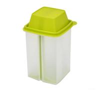 Contenedor de pepinos sin BPA con colador - Recipiente de almacenamiento a prueba de fugas para kimchi, aceitunas y verduras, tapa fácil de abrir, diseño que ahorra espacio, verde