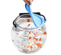 Contenedor De Pescado - Cebo Para La Pieza Decorativa | Playa Escritorio Fácil Observación De La Vida Marina Mantener Un Ambiente Acuático Natural Para La Experiencia Del Tú
