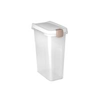 Contenedor De Petfood 25 Litros Transparente Tapa Blanca Stefanplast