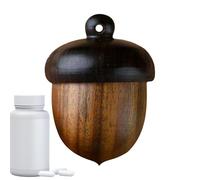Contenedor De Píldoras - Lindo Organizador De Dosis, Almacenamiento Moderno De La Caja De Píldoras | Capa De La Cápsula De Viaje De Pino De Madera, Portavasos Diarios Para Bolso De Bolsillo, De