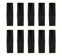 Contenedor de pintalabios vacío negro, tubos de bálsamo labial DIY para pintalabios casero, tubo de recambio ABS reutilizable con diámetro interior de 12,1 mm, mate o brillante (diez bolsas de opp