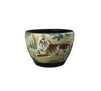 Contenedor De Plantas Hidropónicas para Peceras Tanque de Peces de Acuario, pecera de cerámica for Peces Dorados, Tanque de Cultura de Peces de Loto for el hogar, Tanque de Tortuga for Sala de Estar,