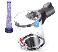 Contenedor de polvo mejorado compatible con Dyson V6 DC58 DC59 DC62 DC74, recipiente de repuesto para aspiradora Dyson V6, número de pieza 965660-01