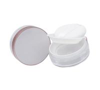 Contenedor de polvo suelto portátil con funda de maquillaje vacía reutilizable con tamiz de red para viajes, uso diario, estuche de maquillaje