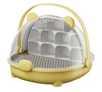 Contenedor de reptiles para uso general | Contenedor transparente transparente con asa | Casa de reptiles para mascotas Hábitat Cage para tortugas y arañas de seda de seda, hábitat visible