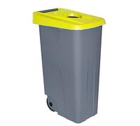 Denox DEN010 Contenedor Reciclo 85 litros Abierto, Amarillo, 420x570x760 mm