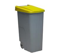 Denox DEN028 Contenedor Reciclo 85 litros Cerrado, Amarillo, 420x570x760 mm