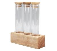 Contenedor de Tarros de Granos de café, Almacenamiento de un Uso de Granos de café de Vidrio de Madera Maciza Estable Hermético para Encimera (Focketn9ktea530c-11)