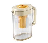 Contenedor de té - PP 11 x 23,5 x 21,5 cm 2 L | Juice Water Pitcher With Handle Hot Cold Beverage Dispenser Built In Filter Compartiment | Para interiores y exteriores Hot And Cold Drinks Use