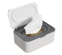 Contenedor de toallitas húmedas, dispensador de toallitas húmedas, servilletas de papel, caja de almacenamiento, soporte para estuche, contenedor de para pañales para bebé gris, estuche par