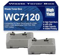 Contenedor de tóner Residual Compatible WC7120 IV C2260 C2263 C2265 de Alto Rendimiento Alta Capacidad para Xerox 7120 7125 7220 7225 Impresoras,WC7120-2PC