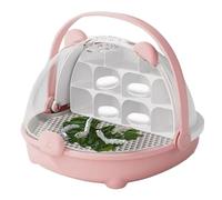 Contenedor de Transporte de Seda para Uso General | Terrario de Reptiles de con Caja de alimentación - Caja de cría de Reptiles para Animales