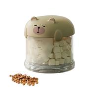 Contenedor de tratamiento para mascotas, dispensador de comida de olla de tratamiento transparente perro, apilable decorativo portátil tarro para cocina despensa viaje al aire libre uso