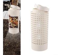 Contenedor de tubo de compostaje de PVC que ahorra espacio para jardín y cuidado de plantas al aire libre con tapa de rosca segura y ventilación, para macetas pequeñas y camas elevadas, 110 mm (3