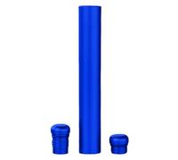 Contenedor de tubo de metal - de tubo de aleación de aluminio azul | Organizador impermeable para almacenamiento de pastillas, soporte protector hermético para joyas en efectivo, estuche compacto