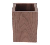 Contenedor de utensilios de cocina de madera, soporte para utensilios de nogal de gran capacidad con acabado liso, diseño para escritorio de oficina de cocina, sostiene (A. Las habilidades de Ain)