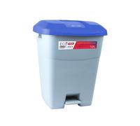 Tayg 434037 - Contenedor de residuos con Pedal, Base Gris y Tapa Verde, 50 litros