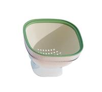 Contenedor escurridor de doble capa que ahorra espacio, diseñado para productos frescos, limpieza, secado y almacenamiento organizado en la cocina, colador de frutas y verduras