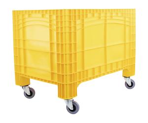 Contenedor grande capacidad 535 l, 4 ruedas de maniobra, 2 de ellas con inmovilizador