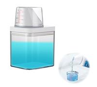 Contenedor hermético de cápsulas de lavandería, dispensador de detergente, recipiente de detergente de boca ancha con taza medidora, botellas vacías reutilizables para organización y almacenamiento de