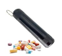 Contenedor impermeable para medicamentos, organizador de píldoras, pequeño y portátil, elegante, impermeable, hermético, pastillero, multifuncional, para supervivencia al aire libre, senderismo