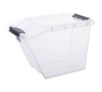 Contenedor inclinado Plast Team Pro Box apilable transparente 58L M27750800