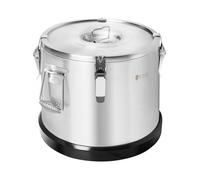 Contenedor isotérmico de acero inoxidable - 15 L - Royal Catering - base de goma