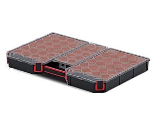 Contenedor KTG60406B: colectivo con cajas negras planas 577x390x60mm KISTENBERG