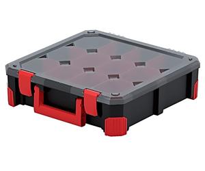 Contenedor KTI4040S-CG6U: colectivo con particiones negro 390x390x110mm CAJA