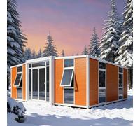 Contenedor modular portátil prefabricado plegable para casa pequeña | Listo para vivir en casa modular para patio, unidad de alquiler, uso familiar e instalación plegable rápida